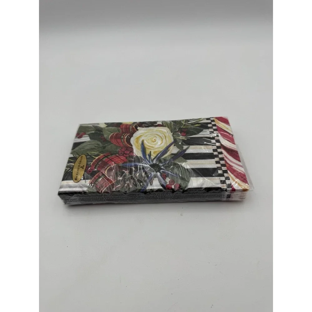 MacKenzie-Childs Scottish Bouquet Guest Paper Napkins – 15 Count – NEW